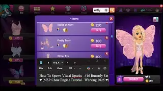 How To Spawn Visual Dpacks - #16 Butterfly Set ♥ (MSP Cheat Engine Tutorial - Working 2025 ♥)