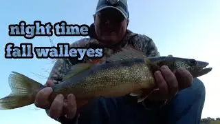 night time fall walleyes below the Mississippi dam