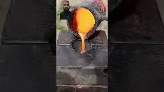 Casting Copper Knife out of Scrap #knife #coppersmith #shorts