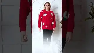 Santa Face Pattern Xmas Ribbed Jumper #wholesale #wholesaleclothing #wholesalefashion #jumpers #xmas