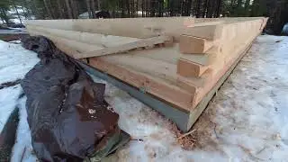 Early Log Home Tour Inside and Outside