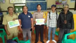 Bhabinkamtibmas bersama Pemdes Desa Sanatab Kampanye  Cegah dan tangkal Virus Corona
