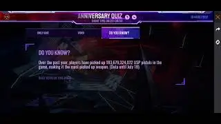 anniversary quiz in Garena free fire