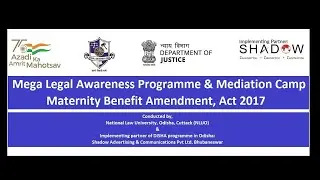 Mega Legal Awareness Programme - Maternity Benefit Amendment  Act 2017, Jankia(Khurdha), Odisha