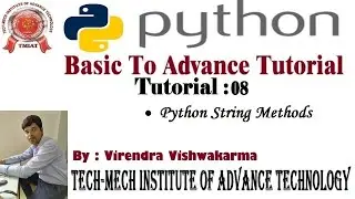 Python Basic to Advance Tutorial 08 : Function In String (len(),lower(),title(),upper(),etc. )