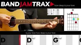 How Deep Is Your Love - Bee Gees | EASY GUITAR LESSON | Scrolling Chords & Lyrics