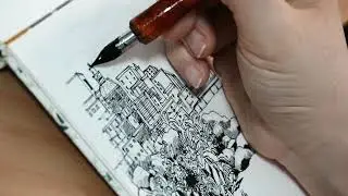 fast and easy ink drawing with dip pen 