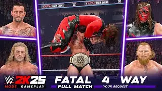 ХАОС ЗА ТИТУЛ! 🏆 CM Punk (C) против EDGE против Masked Kane против Brock Lesnar - Fatal 4-Way [WW...