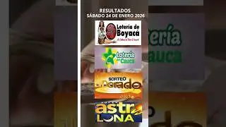 ✨ RESULTADOS LOTER&Iacute;AS HOY &ndash; Boyac&aacute; + Cauca + Dorado Noche + Astro Luna 🤑 s&aacute;bado 24 de enero 2026✨