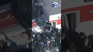 Video shows moment U-Haul drove through LA protest crowd