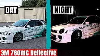 Illusions Wraps преображает автомобиль с помощью светоотражающей пленки 3M 780mC! (Тест днём и ночью)