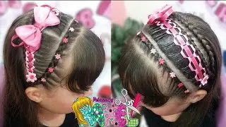 Peinado Infantil/ Peinado Con Cabello Suelto Y Encintados Faciles/ Peinados Rakel 37