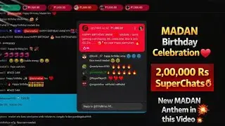 MADAN Birthday 🎂 Celebration 🎊 Singing New Anthem for MADAN 💥 In Live  #madan #bgmilive #bgmi