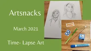Blackwing Pencil?! Artsnacks March 2021 | Time Lapse | Relax!