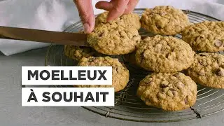 Biscuits moelleux &agrave; l&rsquo;avoine et aux p&eacute;pites de chocolat
