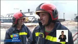 Intensas acciones para controlar incendio en Matanzas