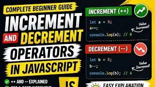 Increment and Decrement Operators in JavaScript | Complete Beginner Guide 
