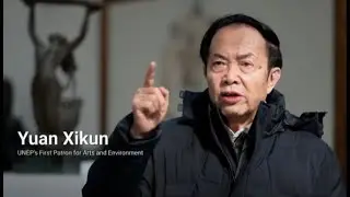 Prof. Yuan Xikun and his artwork Sky-Patching N&uuml;wa for Asia-Pacific Reg'l Ozone2Climate Art Contest