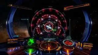 Elite Dangerous -  Docking at the fast spinning Black Hole Station in HIP 29630