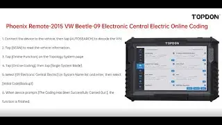 2015 VW Beetle 09 Electronic Central Electric Online Coding