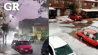 Fuertes lluvias y granizo en CDMX y Edomex