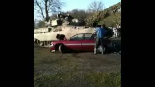 ACF Teambuilding & Events - Chieftain Tank Crushes Car
