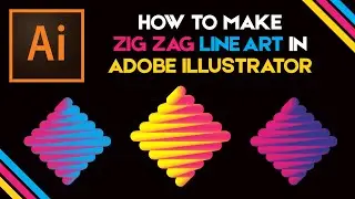 How to make Zig Zag Line Art | Adobe Illustrator Tutorial | Urdu / Hindi | #shorts
