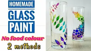 Homemade glass paint|no food colour|only 2ingredients