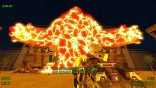 Serious Sam HD: The First Encounter - Giant Lava Golem Boss Fight