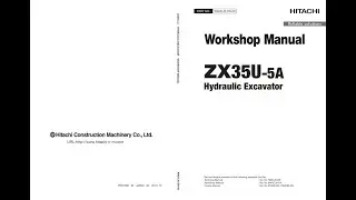 Hitachi ZX35U-5A Excavator Service manual