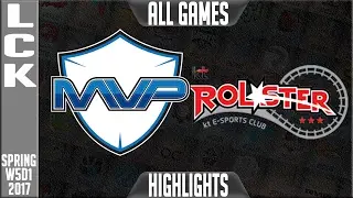 MVP vs KT Rolster Highlights ALL GAMES - LCK W5D1 spring 2017 - MVP vs KT Highlights