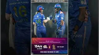 MI vs RCB: Can RCB Chase 155? 😱 | WPL 2026 Match 1 #shortsfeed #wpl2026 #rcbvsmi #smritimandhana