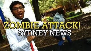 Reporter Gets Attacked By Zombie