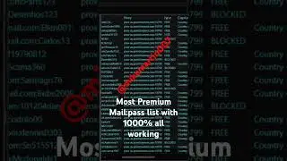 Most Premium Mail:pass list with 1000% all working DM on telegram:  