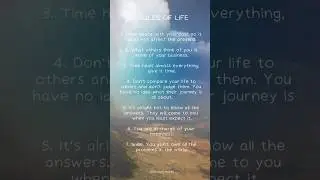 7 Rules of Life #reflections #realizations #realization #lifelessons #life #lifeisgood #lessoninlife