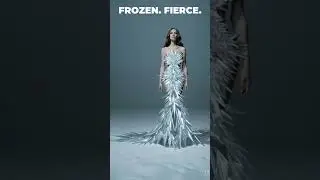 Avant-Garde Fashion Shorts | Frozen Queen Walks the Runway in Breathtaking Ice-Inspired Couture