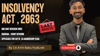 Insolvency Act ,2063 | CAP III  CA Membership | CA AMIT BABU PYAKUREL | Last Minute Revision Video |