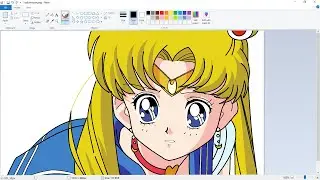 Sailormoon Challenge on MS Paint Using Mouse!