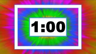 1 MINUTE TIMER with MUSIC and ALARM/BELL!