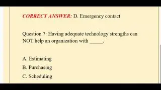 NASCLA BUSINESS, LAW AND PROJECT MANAGEMENT (BASIC) - PRACTICE TEST 2 QUESTIONS
