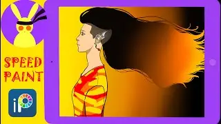 Girl with fire hair and dragon earring 🔥 / Speedpaint by.: Vit&oacute;-chan 😻💜