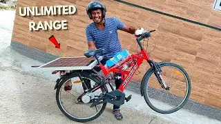 Unlimited Range Solar Powered Electric Cycle Making 🚲| இது வேற Level 🥰| Vijay Ideas