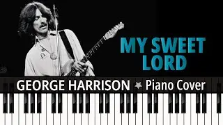 My Sweet Lord (1970) George Harrison - TUTORIAL piano cover + sheet music