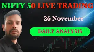 Nifty 50 live trading  daily analysis 25 November 2025 #trading