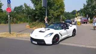 White Chevrolet Corvette C7 Stingray at Cars and Coffee D&uuml;sseldorf