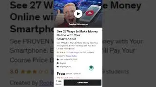 Udemy Coupon Code | See 27 Ways to Make Money Online with Your Smartphone!
