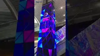 An Indonesian customer used our P2.5 indoor LED module to create a pillar advertising screen.