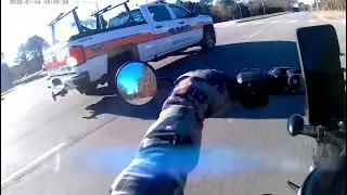 Partner rides through town