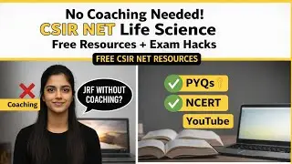 No Coaching Needed! CSIR NET Life Science Free Resources + Exam Hacks #motivation #csir #studytips