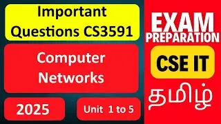 Computer Networks Important Questions | Tuesday Exam | Anna University 2025